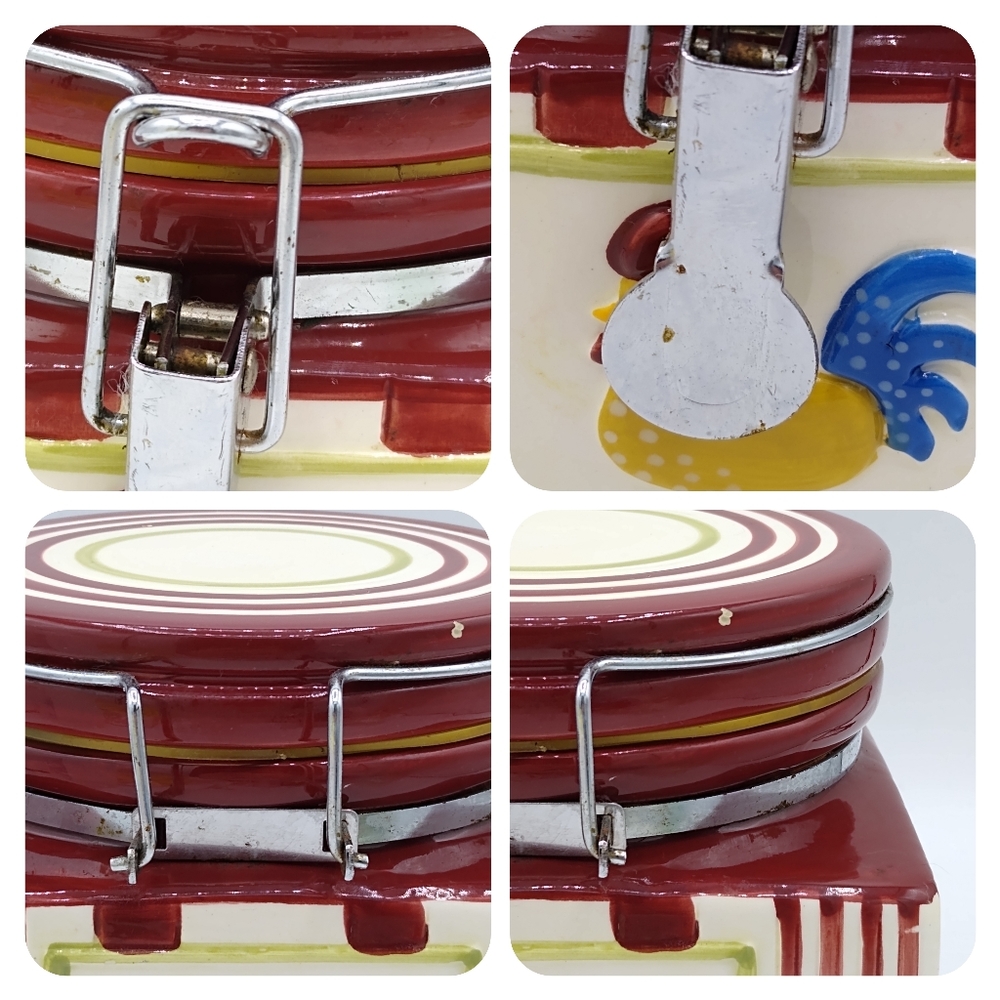 MSRF Inc Rooster Chicken Country Kitchen Ceramic Canister Vintage - Picture 8 of 12